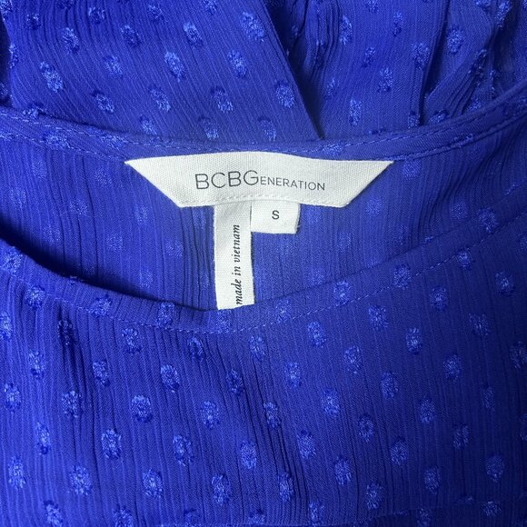 BCBG Generation boho cobalt blue chiffon blouse – Women's Small - Picture 7 of 9